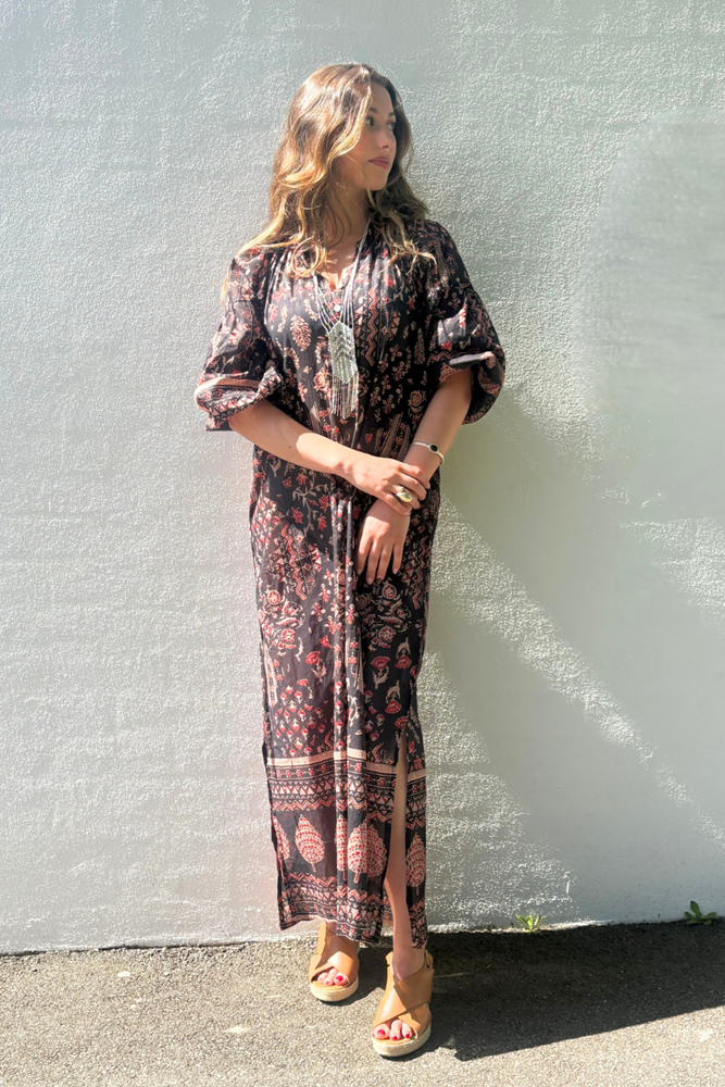Valentina Maxi Dress Dark Floral by Origen