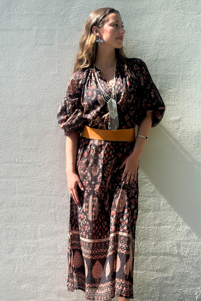 Valentina Maxi Dress Dark Floral by Origen