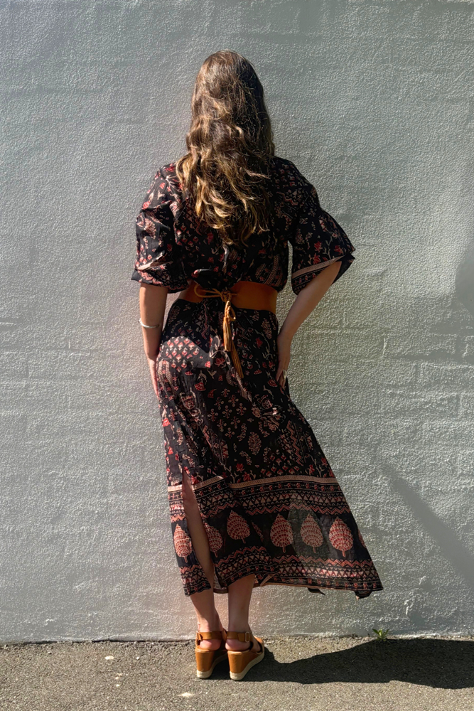 Valentina Maxi Dress Dark Floral by Origen