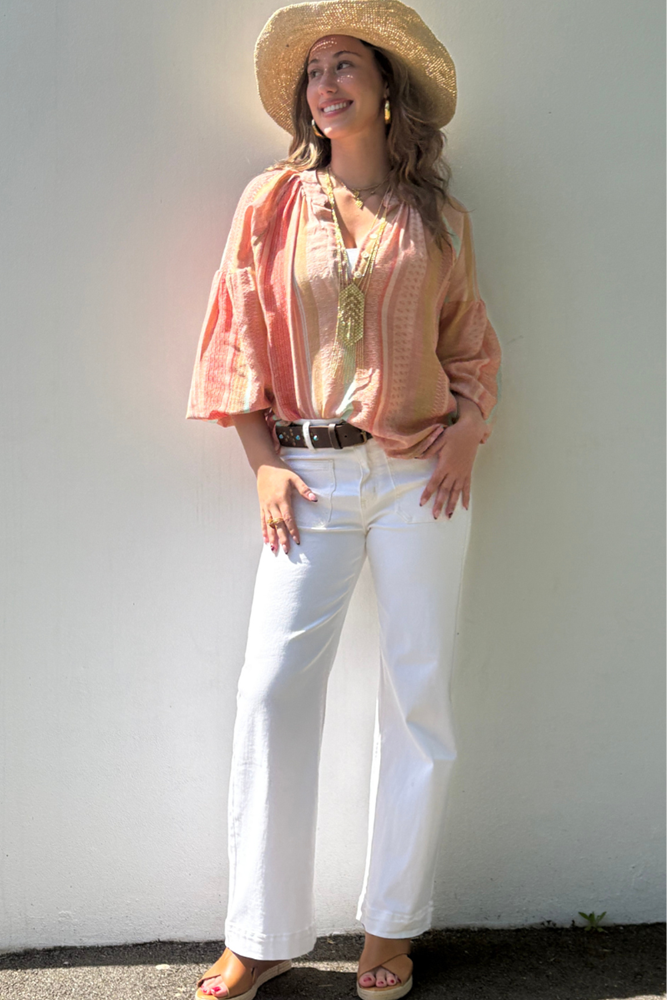 Valentina Top – Rosa Stripe