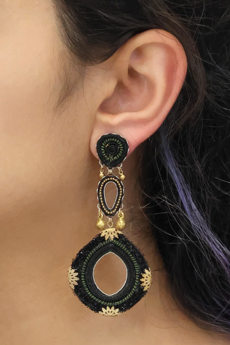 Shop Velmira Earrings From The Gilded Black Set by Ayala Bar - Origen Imports