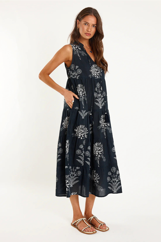 Waratah Maxi Print Dress by Rubyyaya