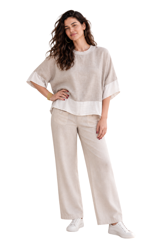 Alba linen top - Natural