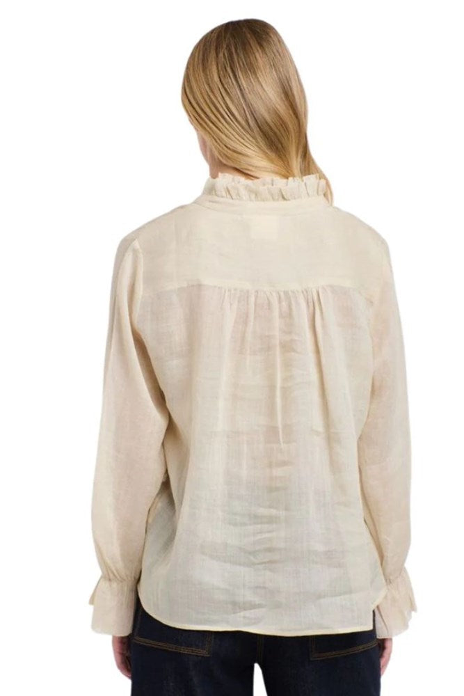 Amber Frill Neck Top - Natural