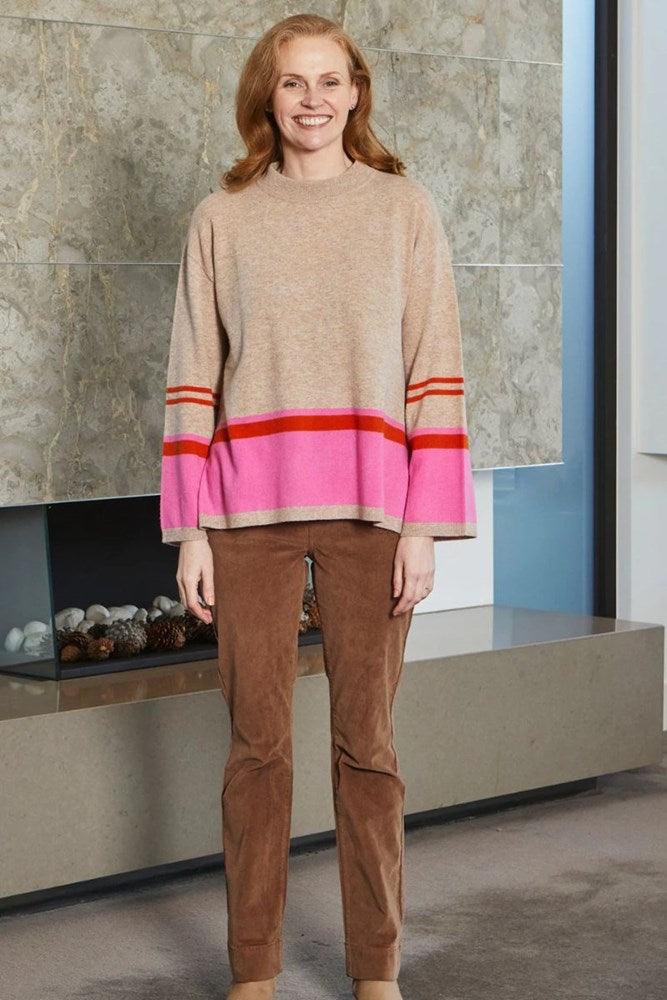 Relaxed A Line Crew Knit