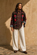 Anika Velvet Cotton Embroidered Jacket