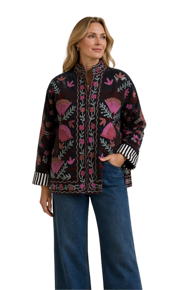 Anika Velvet Embroidered Jacket