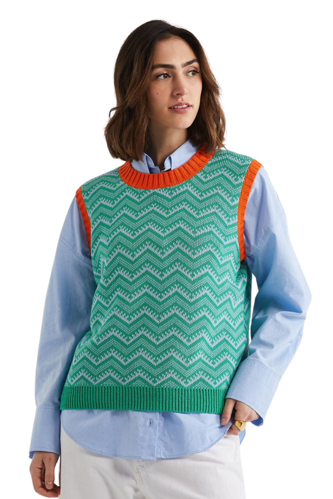 Shop Apple Green Cotton Vest  LD & Co - Origen Imports