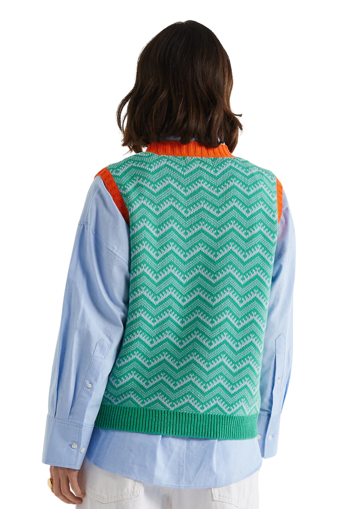 Shop Apple Green Cotton Vest  LD & Co - Origen Imports