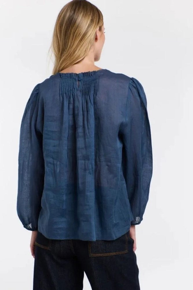 Ariel Long Sleeve Blouse  - Denim