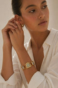Aurelia Gold Five Stone Cuff Bracelet
