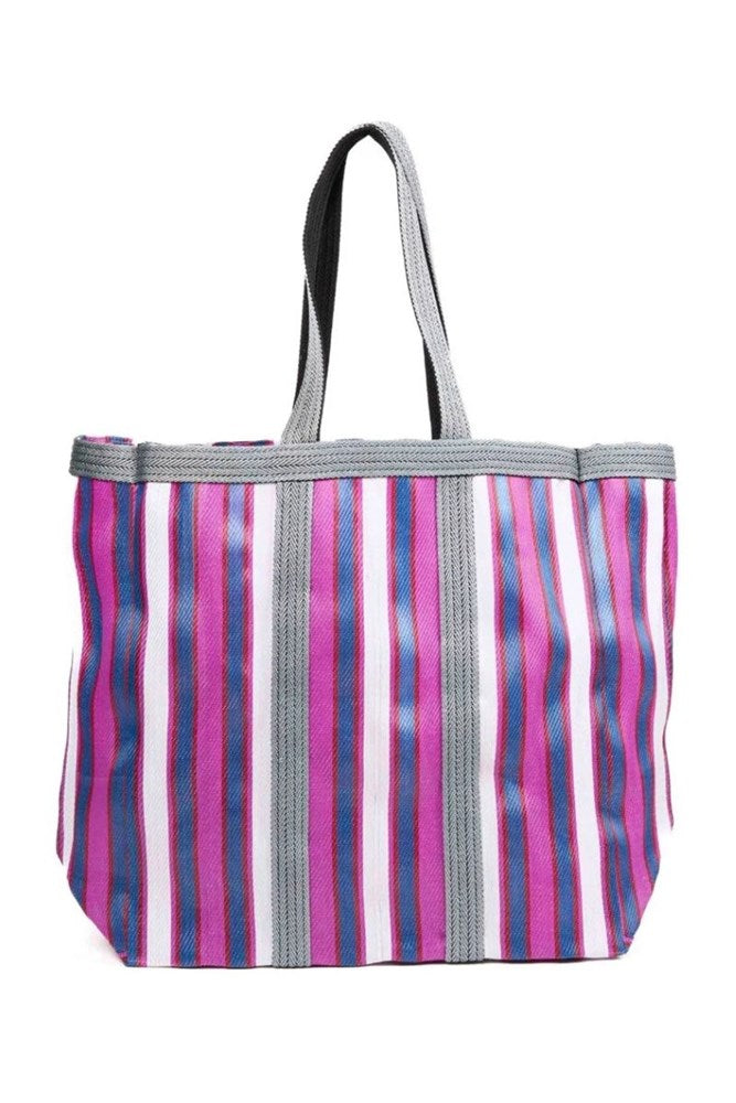 Ava Large Striped Carry Bag