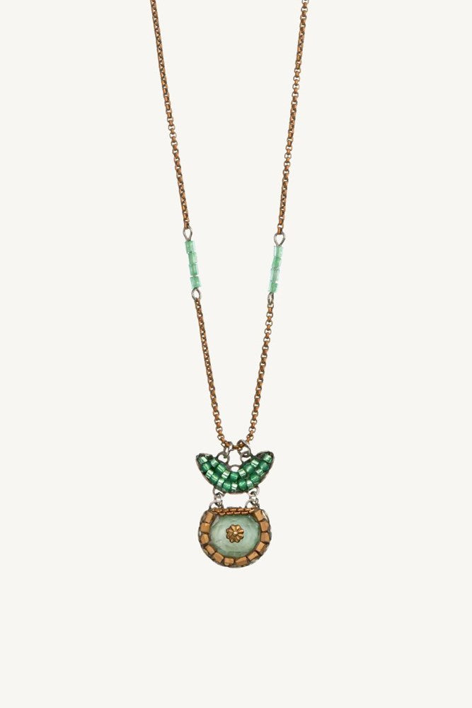 Green Seagrass Pendant Necklace  by Ayala Bar
