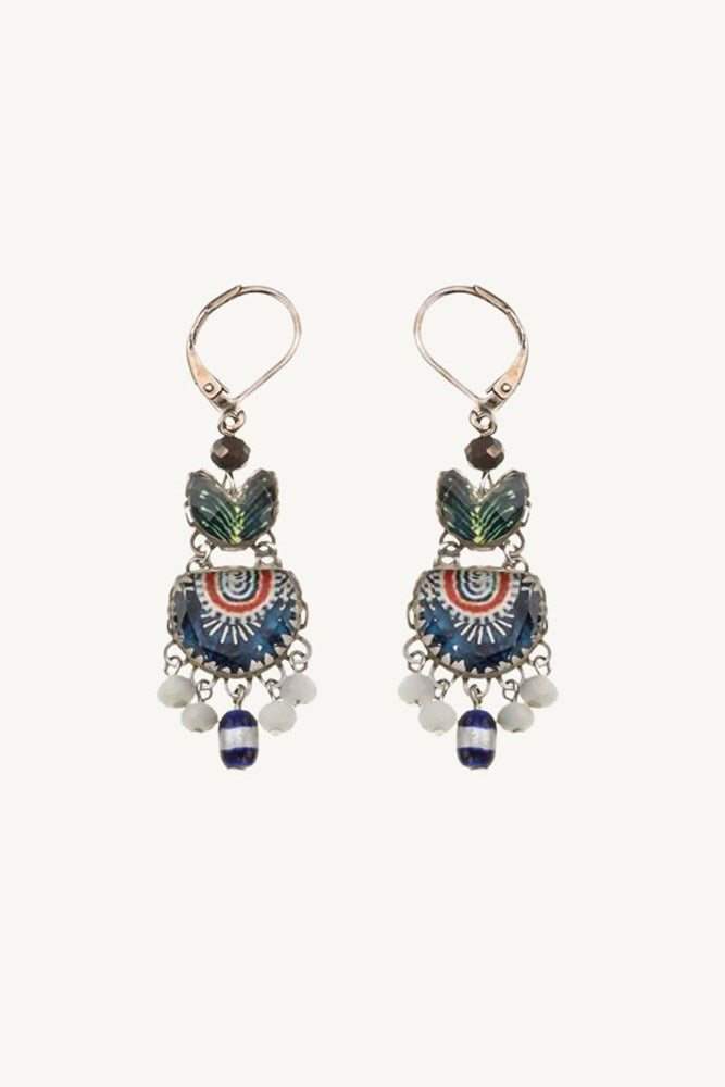 Blue Domes Blue Hanging Earrings Hera by Ayala Bar