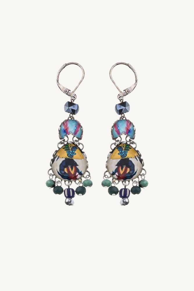Candy Twist Drop Colourful Glass Earrings Lolly by Ayala Bar