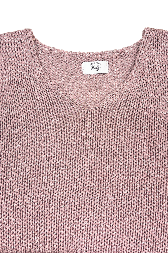 Shop Pink 70's Knit Tank Top By Love From Italy - Origen Imports