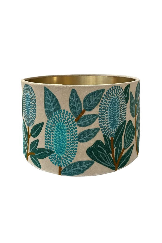 Banksia velvet drum shade - Large