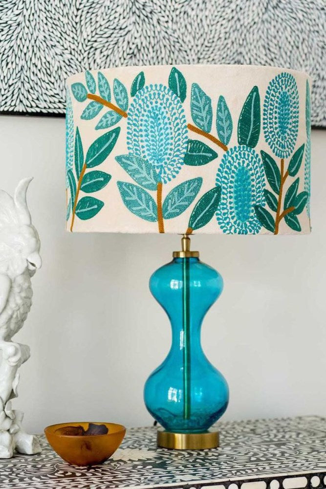 Banksia velvet drum shade - Large