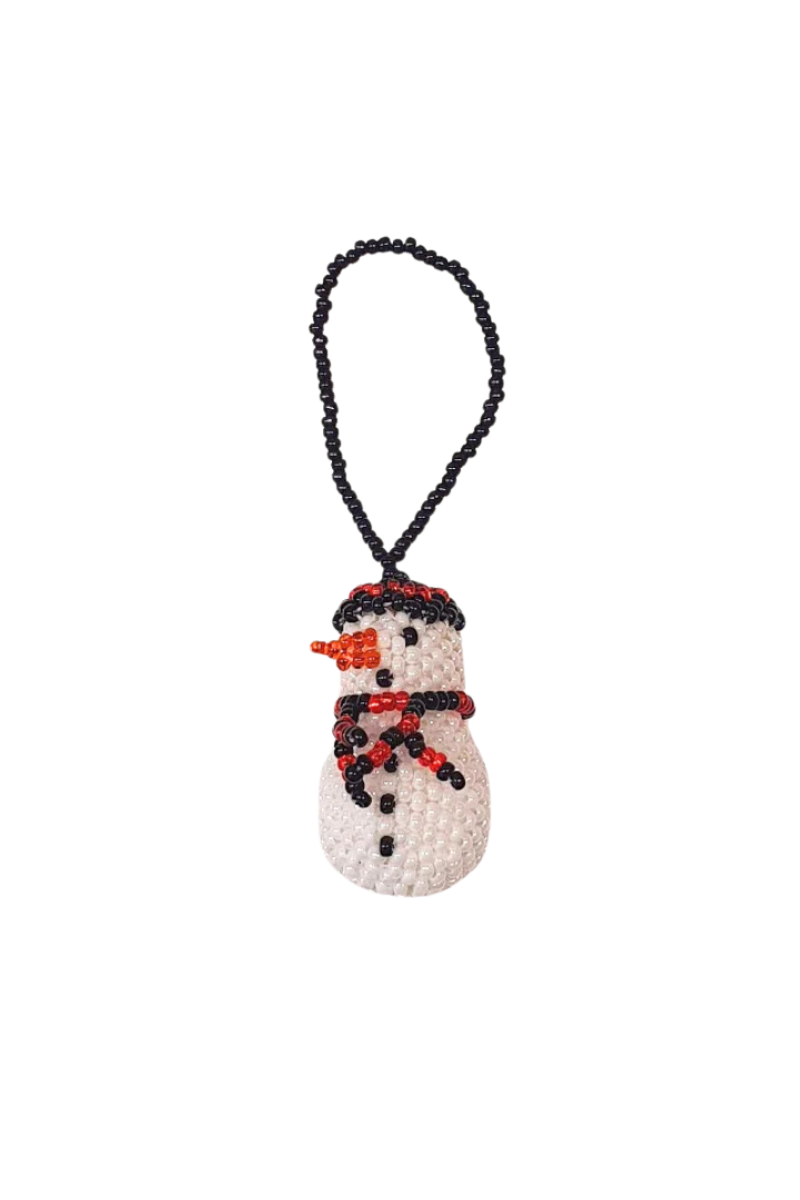 Beaded Snowman Christmas Decoration