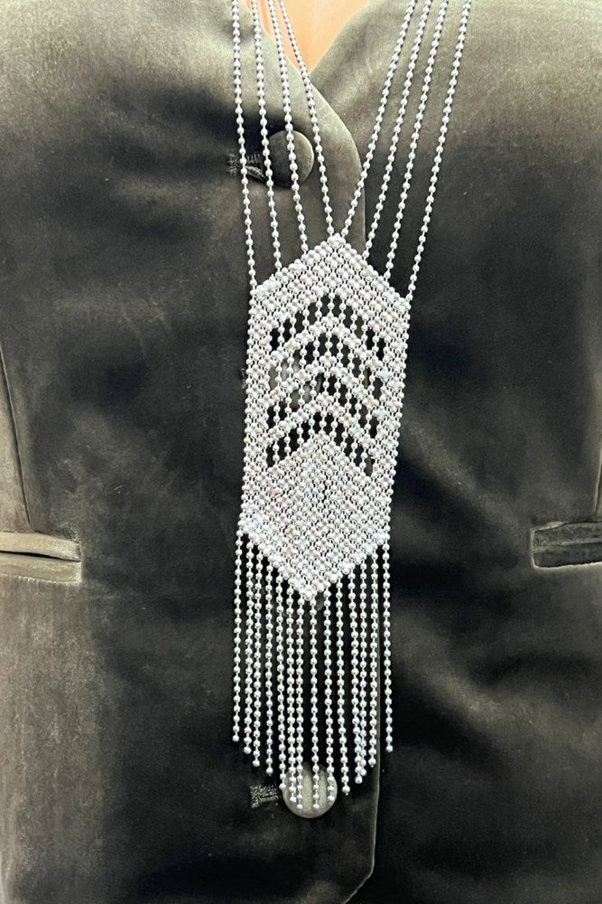 Shop Navaho Long Silver Necklace By Origen Imports - Origen Imports