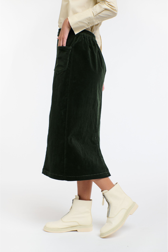 Shop Black Bonnie Cord Skirt By 365 Days - Origen Imports