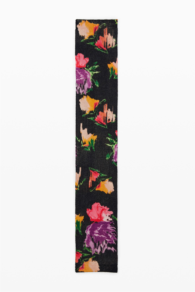 Shop Black Imperious Nature Floral Scarf By Desigual - Origen Imports