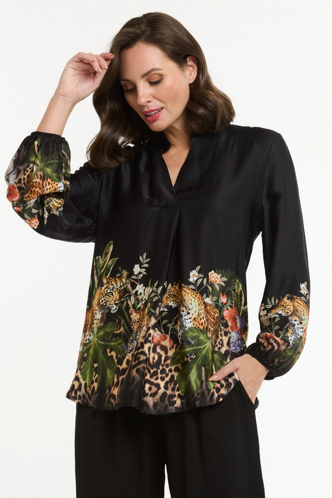 Shop Black Jungle Print Shirt - Origen Imports