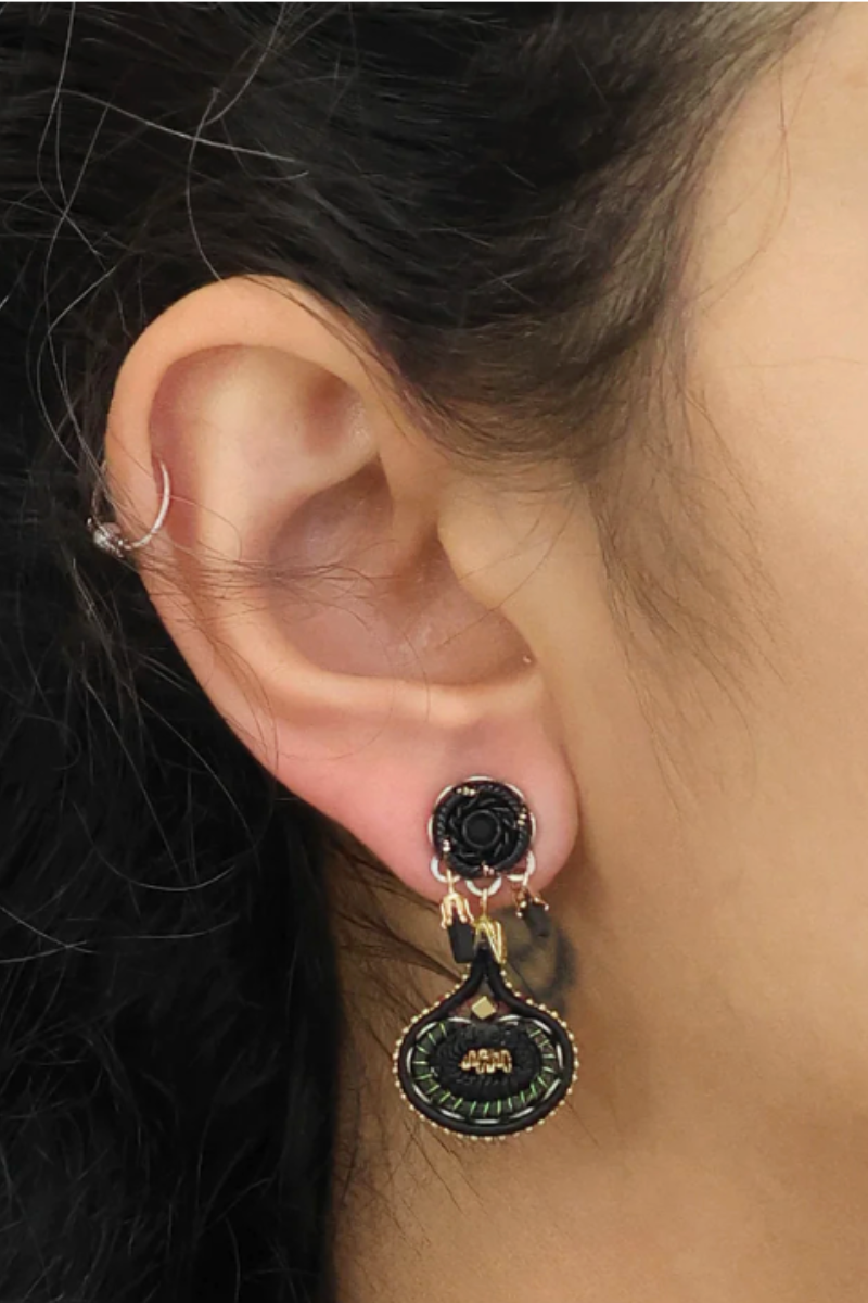Shop Blackora Earrings From The Gilded Black Set by Ayala Bar - Origen Imports