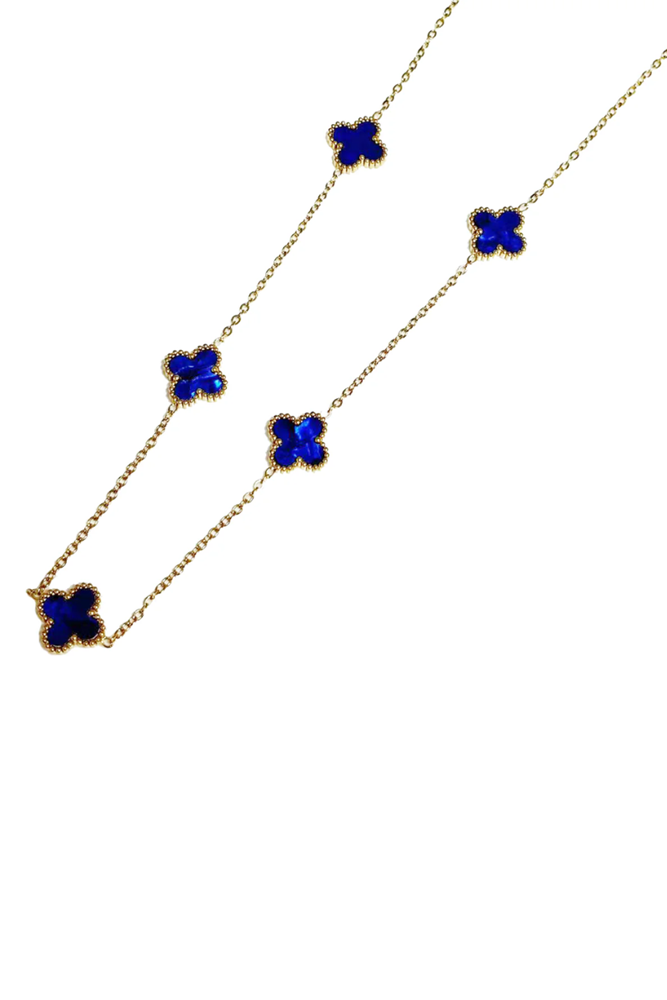 Shop Blue 5 Clover Necklace By Susan Rose - Origen Imports