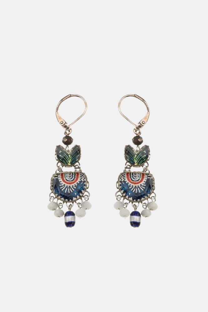 Blue Domes Blue Hanging Earrings Hera by Ayala Bar