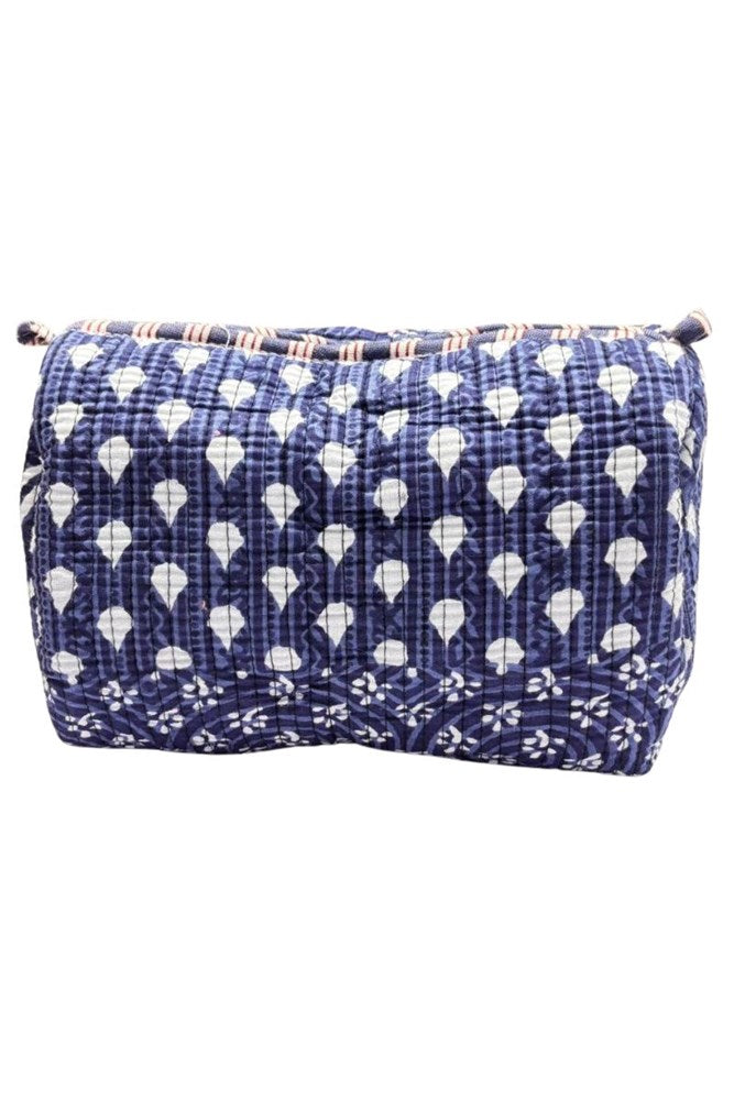 Set of 3 Cotton Quilted Makeup Bags/Pouch