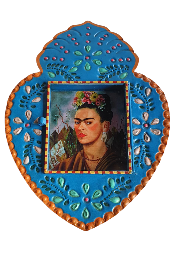 Shop Tin Nicho Frame With Frida Kahlo - Origen Imports