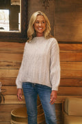 Cream Cable Mohair Knit by Italian Star