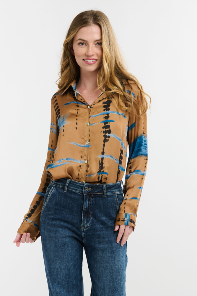 Shop Camel Monroe Button Shirt By Italian Star - Origen Imports
