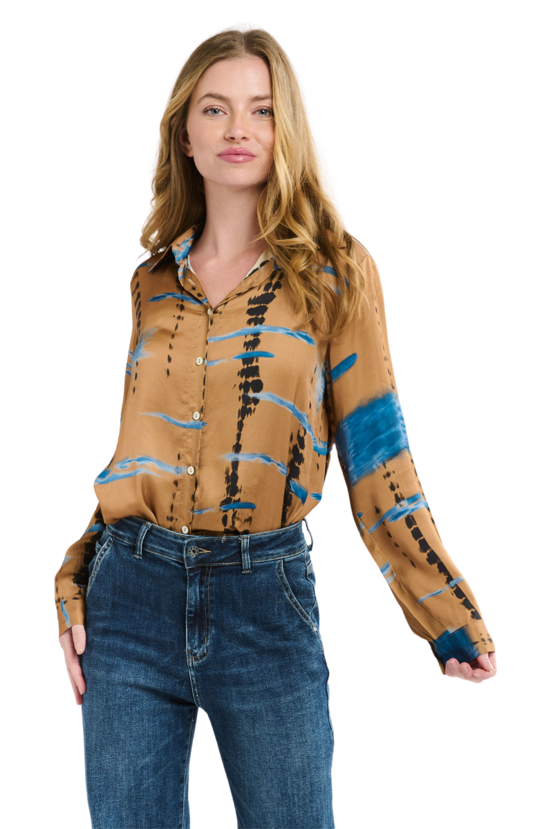 Shop Camel Monroe Button Shirt By Italian Star - Origen Imports