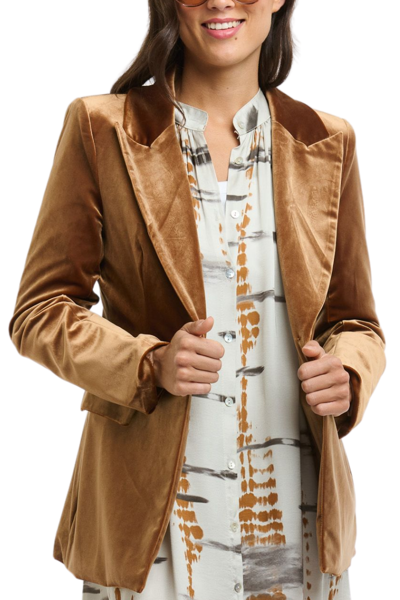 Shop Camel Jets Velvet Jacket By Italian Star - Origen Imports