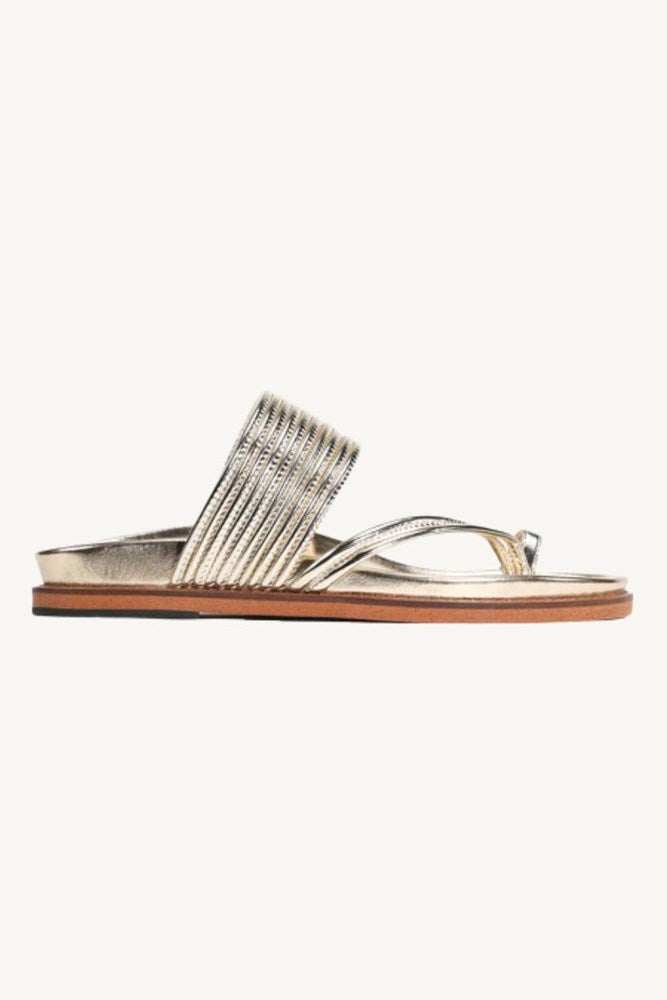 Carmelle Soft Gold Leather Sandals