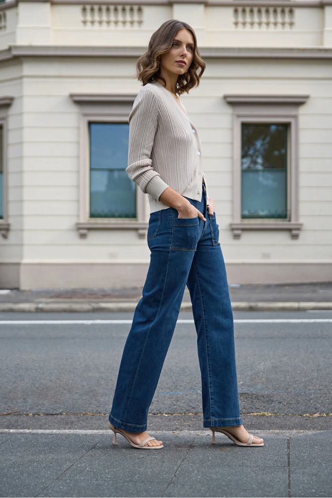 Shop Carrie Rodeo Dark Denim Jeans By Dricoper - Origen Imports