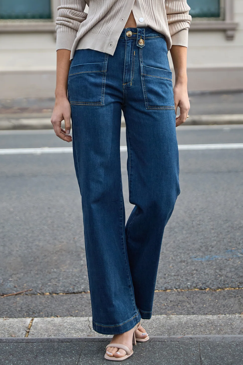 Shop Carrie Rodeo Dark Denim Jeans By Dricoper - Origen Imports