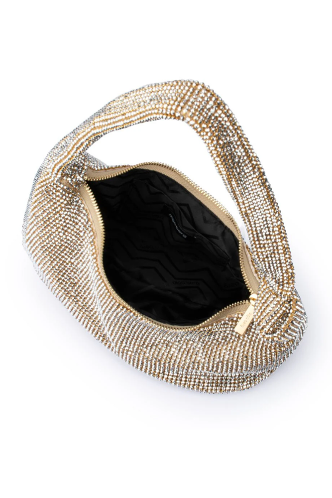 Shop Champagne Jessica Crystal Mesh Bag - Origen Imports