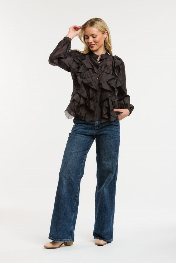 Chocolate Chiffon Blouse