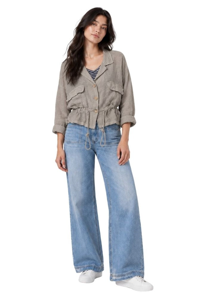 Florence Linen Jacket - Fawn