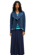 Dark Denim Collared Milano Jacket by LD & CO