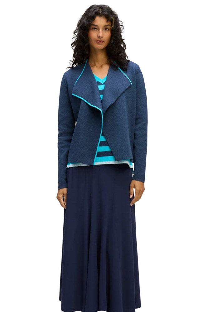 Dark Denim Collared Milano Jacket by LD & CO