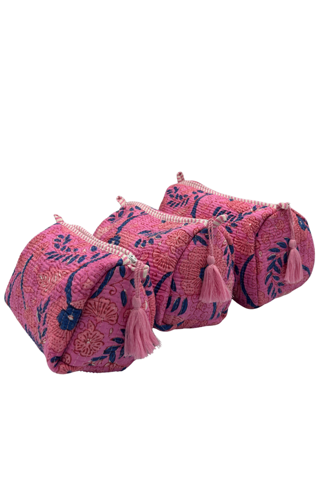 Cotton Makeup Bags -  Set of 3