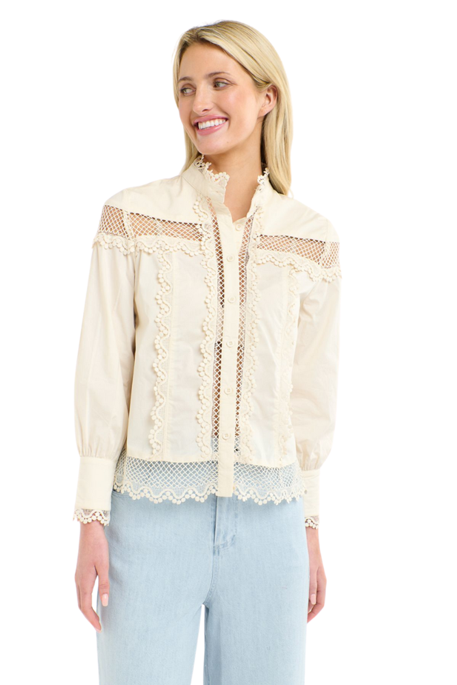 Shop Cream Victoria Blouse - Origen Imports