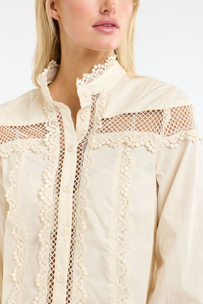 Shop Cream Victoria Blouse - Origen Imports