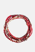 Red Beaded Damu Bracelet by Ayala Bar