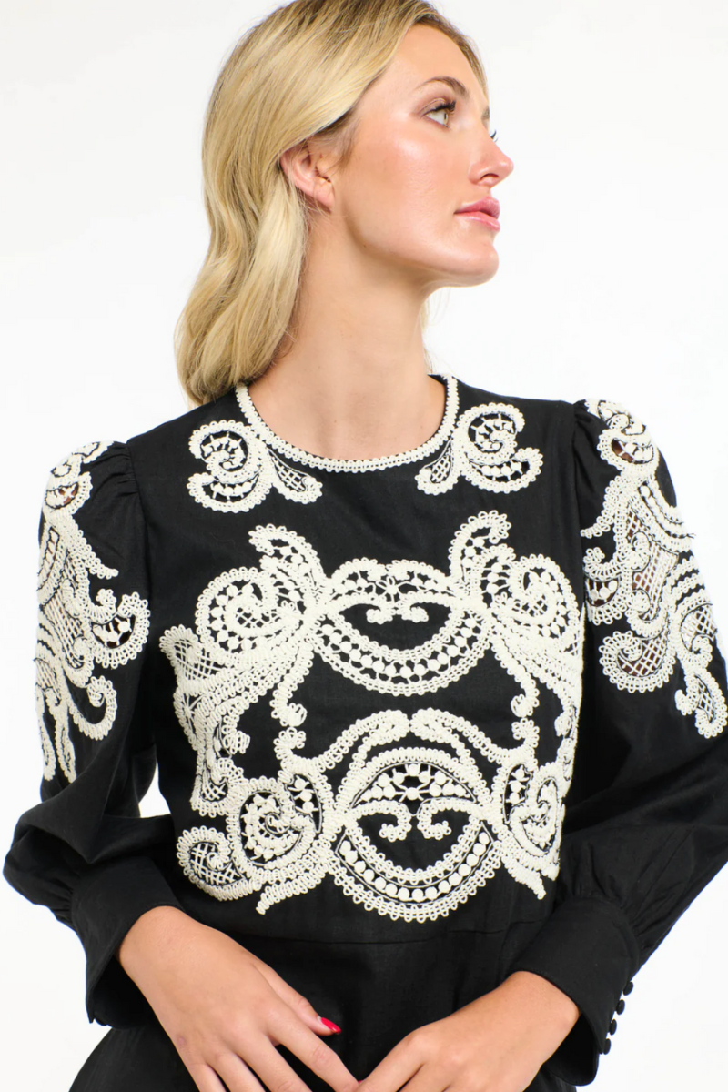 Shop Danbury Black & White Dress By 365 Days - Origen Imports