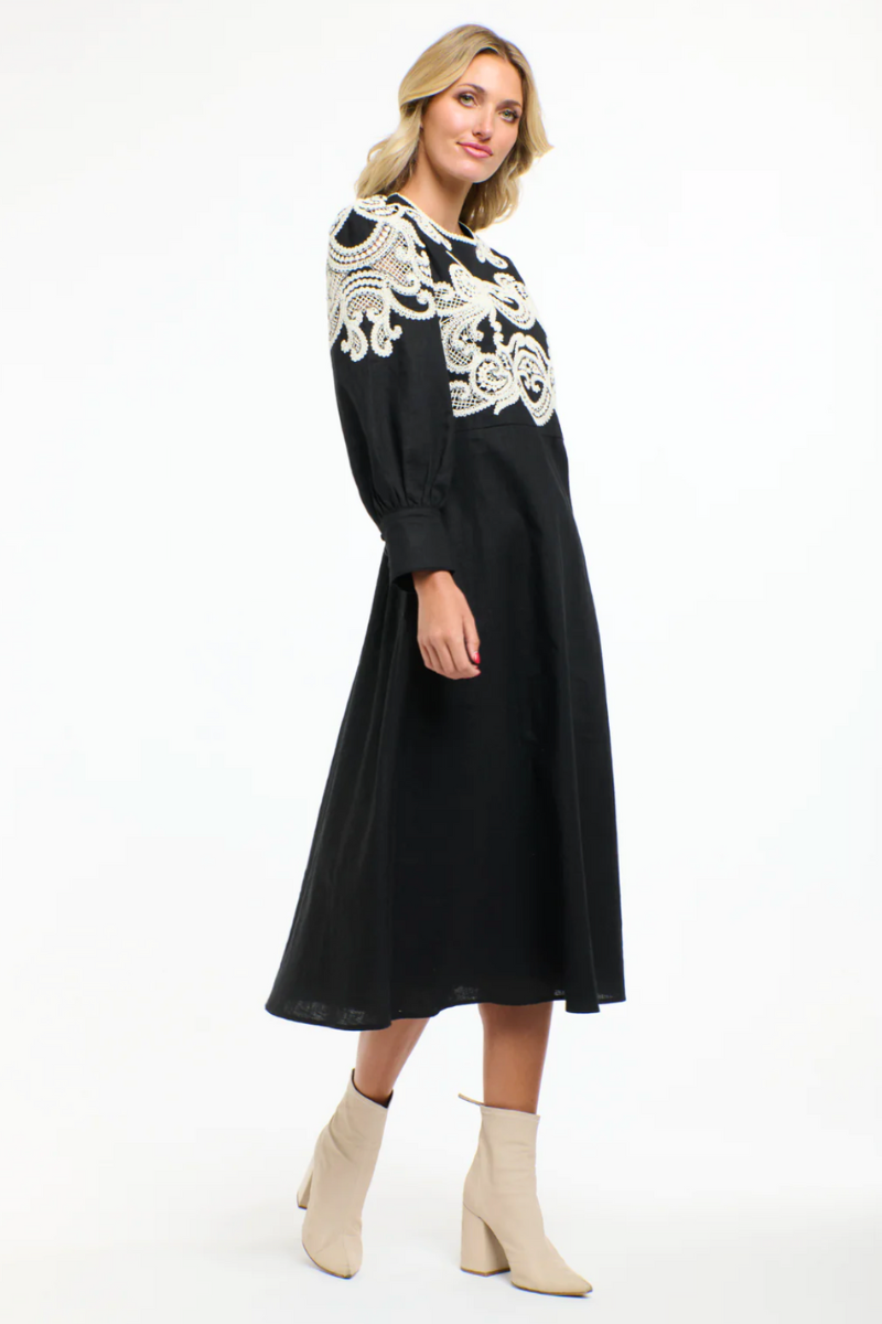 Shop Danbury Black & White Dress By 365 Days - Origen Imports
